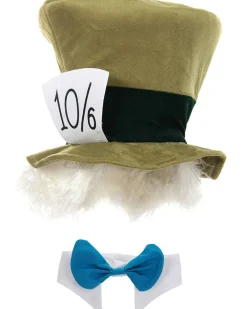 Elope Alice In Wonderland Mad Hatter Hat With Hair And Collar Kit> Halloween Hats