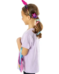 Rubies Barbie Unicorn Handbag Faux Hair Comb Headband Set> Halloween Hats