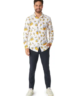 Opposuits Beer White Mens Suitmeister Shirt> Opposuits