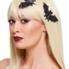 Smiffys Black Bat Hair Clips Pack Of 2> Halloween Accessories