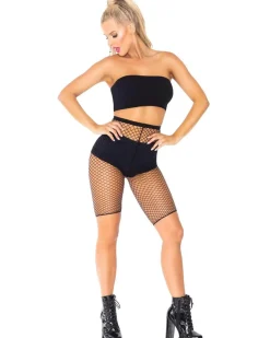 Leg Avenue Black Industrial Net Biker Shorts></noscript> Halloween Hosiery