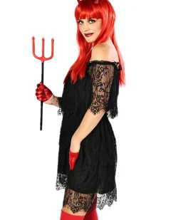 * Black Lace Halloween Womens Dress></noscript>Women Women's Costumes