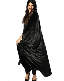* Black Panne Velvet Deluxe Adults Cape></noscript> Halloween Accessories