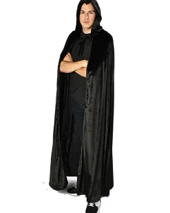* Black Panne Velvet Deluxe Adults Cape></noscript> Halloween Accessories