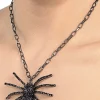Rubies Black Spider Necklace> Halloween Accessories