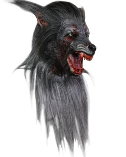 Ghoulish Productions Black Werewolf Mask> Halloween Masks