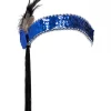 Interalia Blue Flower And Black Tassle Flapper Headband> Halloween Hats