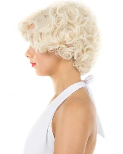* Bombshell Deluxe Blonde Short Curly Wig> Halloween Wigs