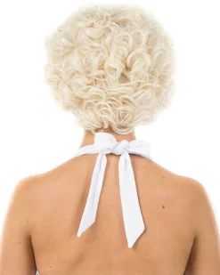 * Bombshell Deluxe Blonde Short Curly Wig></noscript> Halloween Wigs