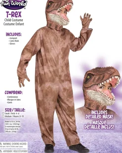 Fun World Brown T Rex Boys Costume><noscript><img width=