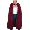 Tomfoolery Burgundy Kings Cape With Snow Leopard Collar> Halloween Capes