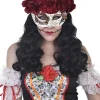 Tomfoolery Catrina With Flowers Day Of The Dead Eye Mask> Halloween Masks