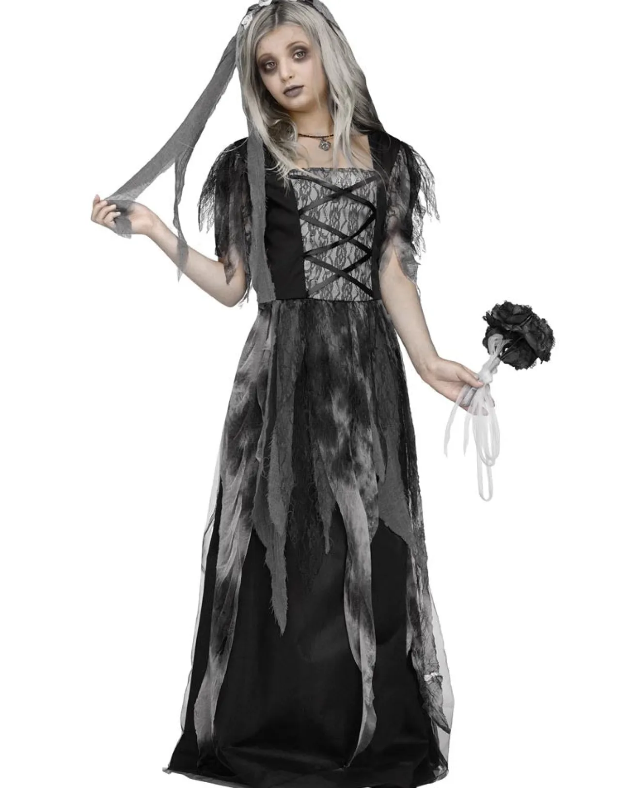 Fun World Cemetery Bride Girls Costume>Kids Kids Costumes
