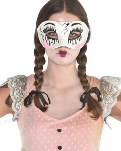Amscan AU Creepy Doll Eye Mask> Halloween Masks