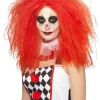 Smiffys Crimped Clown Wig Red> Halloween Accessories