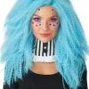 California Costumes Crimped N Kooky Long Blue Wig> Halloween Accessories