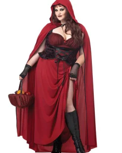 California Costumes Dark Red Riding Hood Womens Plus Size Costume>Women Women's Costumes