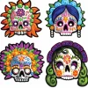 Beistle Day Of The Dead Masks Pack Of 4> Day Of The Dead