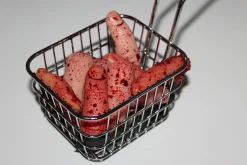 ForensicFX Studios Deep Fried Severed Fingers In Metal Fryer Basket Prop><noscript><img width=
