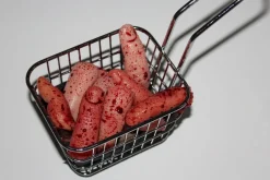 ForensicFX Studios Deep Fried Severed Fingers In Metal Fryer Basket Prop><noscript><img width=