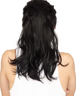 * Deluxe Black Mullet Wig><noscript><img width=