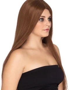 * Deluxe Straight Long Brunette Wig><noscript><img width=
