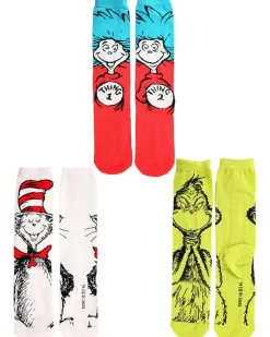 Elope Dr Seuss Characters Adult Crew Sock Set 3 Pack><noscript><img width=