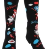 Elope Dr Seuss The Cat In The Hat Pattern Kids Socks> Halloween Hosiery