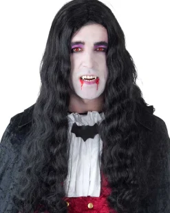 Tomfoolery Dracula Black Wig> Halloween Accessories