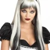 California Costumes Enchanted Alice Black And White Wig With Hair Bow> Halloween Accessories