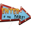 Uncle Bills Enter If You Dare Light Up Sign> Creepy