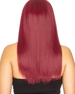 * Fashion Deluxe Bordeaux Red Long Wig><noscript><img width=