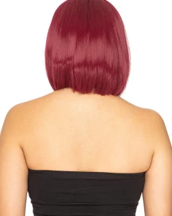 * Fashion Deluxe Bordeaux Red Bob Wig></noscript> Halloween Wigs