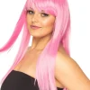 * Fashion Deluxe Candy Pink Long Wig> Halloween Wigs