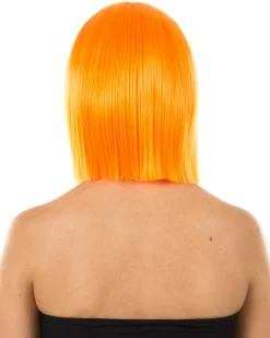 * Fashion Deluxe Neon Orange Bob Wig></noscript> Halloween Accessories