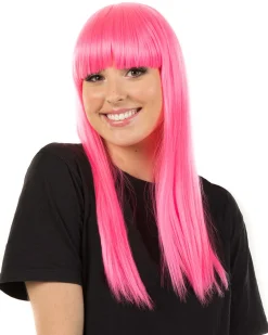 * Fashion Deluxe Neon Pink Long Wig><noscript><img width=