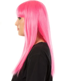 * Fashion Deluxe Neon Pink Long Wig><noscript><img width=