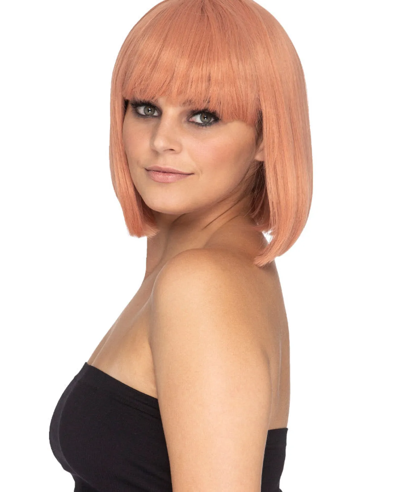 * Fashion Deluxe Peaches And Cream Pink Bob Wig> Halloween Wigs