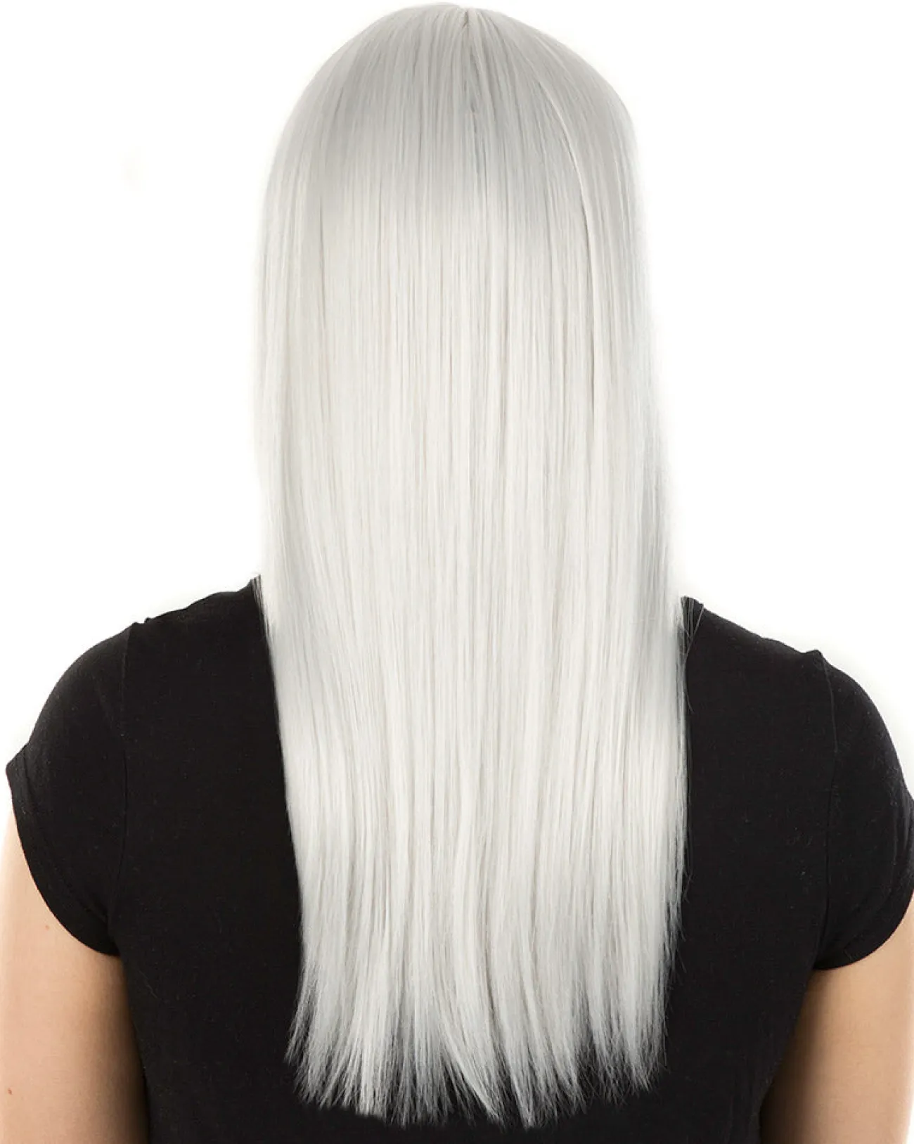 * Fashion Deluxe Silver Long Wig> Halloween Accessories