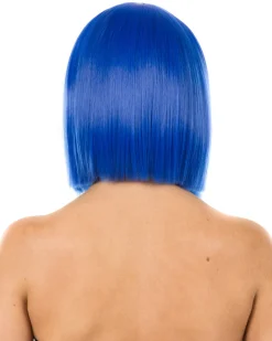 * Fashion Peacock Blue Bob Deluxe Wig><noscript><img width=