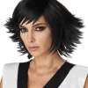 California Costumes Feather Cosplay Black Wig> Halloween Wigs