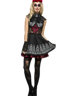 Smiffys Fever Day Of The Dead Womens Costume>Women Women's Costumes