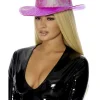 Forplay Fuchsia Pink Metallic Cowboy Hat> Halloween Hats