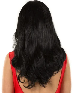 * Glamour Deluxe Black Long Wavy Wig></noscript> Halloween Accessories