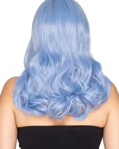 * Glamour Deluxe Bubblegum Blue Long Wavy Wig><noscript><img width=