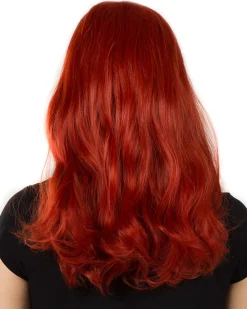* Glamour Deluxe Deep Red Long Wavy Wig></noscript> Halloween Accessories