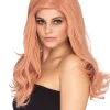 * Glamour Deluxe Peaches And Cream Pink Long Wavy Wig> Halloween Wigs