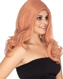 * Glamour Deluxe Peaches And Cream Pink Long Wavy Wig></noscript> Halloween Wigs