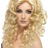 Smiffys Glamour Long Curly Blonde Wig> Halloween Accessories
