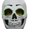Ghoulish Productions Green Day Of The Dead Skull Mens Mask> Halloween Masks
